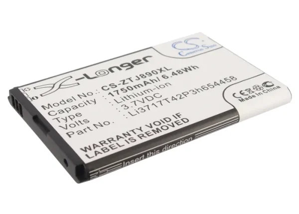 ZTE Authentic, EUFI890, MF63, U790 Series Replacement Battery 1750mAh/6.48Wh - Image 5