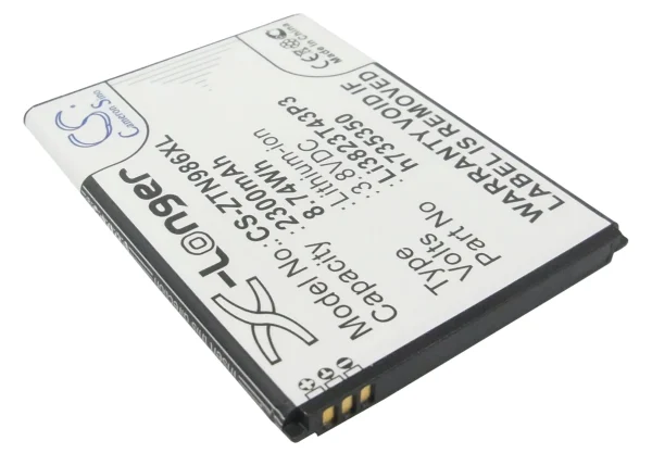 AT&T Maven 2, Z831 Series Replacement Battery 2300mAh / 8.74Wh - Image 4