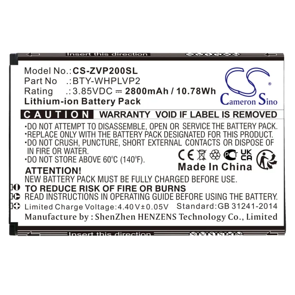 Verizon LVP2, Wireless Home Phone Connect Series Replacement Battery 2800mAh / 10.78Wh