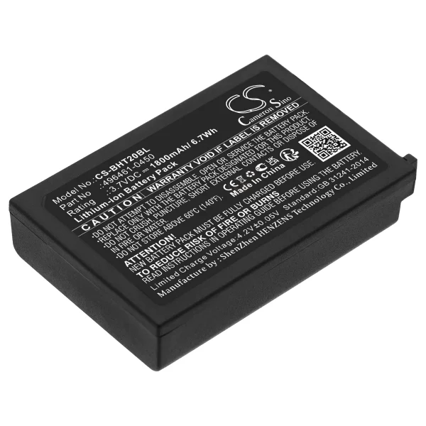 Nippon BHT-200, BHT-300, BHT-400, BT-20L, DS22L1-D Series Replacement Battery 1800mAh / 6.66Wh - Image 4