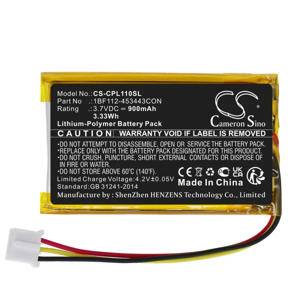 CalAmp LMU-1100, LMU-1200, LMU-2600, LMU-2630 Series Replacement Battery 900mAh / 3.33Wh