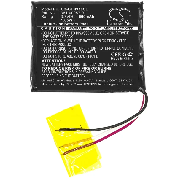 Garmin forerunner 910XT Series Replacement Battery 500mAh / 1.85Wh