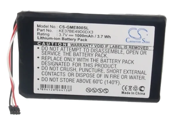 Garmin Edge 800, Edge 810 Series Replacement Battery 1000mAh/3.7Wh