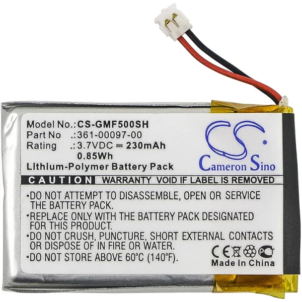 Garmin Approach S60, Fenix 5, Fenix 6X, Fenix 6X Pro Solar Series Replacement Battery 230mAh / 0.85Wh