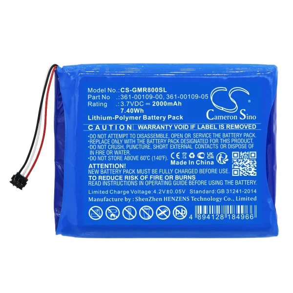 Garmin DEZL OTR800, DEZL OTR800 MT-S, Overlander, Series Replacement Battery 2000mAh / 7.40Wh