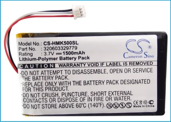 Harmon Kardon GPS-500 Series Replacement Battery 1500mAh