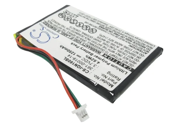 Garmin Nuvi 1690, Nuvi 1690T, Nuvi 1695, Series Replacement Battery 1250mAh / 4.63Wh - Image 3