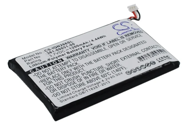 Garmin Nuvi 2460LMT, Nuvi 2595LM, Nuvi 2595LMT, Nuvi 2660LMT Series Replacement Battery 1200mAh / 4.44Wh - Image 4