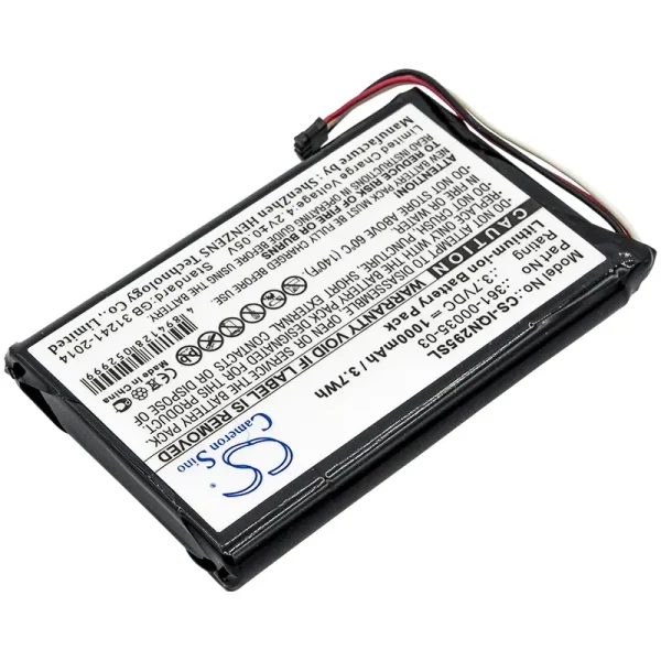 Garmin 010-01316-00, A3AVDG03, Nuvi 2405, Nuvi 2405LT Series Replacement Battery 1000mAh / 3.70Wh - Image 2