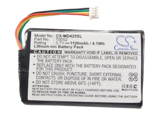 Medion GoPal P4225, GoPal P4425, P4225 M5, P4425 Series Replacement Battery 1100mAh