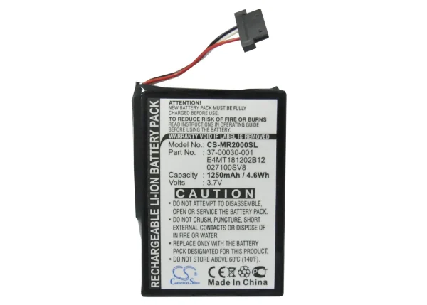 Magellan Maestro 3100, RoadMate 2000, RoadMate 2200T, RoadMate 2250T Series Replacement Battery 1250mAh / 4.63Wh