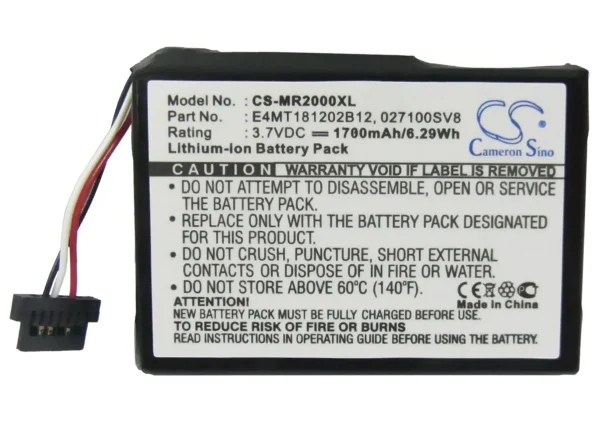 Magellan RoadMate 2000, RoadMate 2200T, RoadMate 2250T, Series Replacement Battery 1700mAh