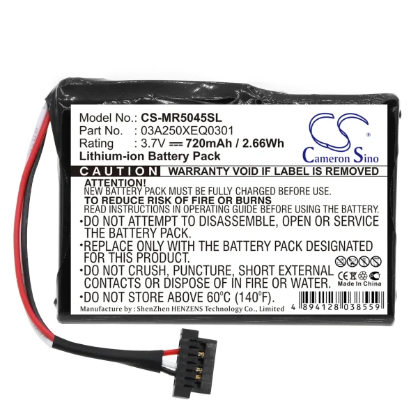 Magellan RoadMate 5045, RoadMate 5045LM, RoadMate 5045-LM, Series Replacement Battery 720mAh