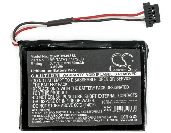 Magellan RoadMate N393M-4300, RoadMate N393M-5000 Series Replacement Battery 1050mAh / 3.89Wh