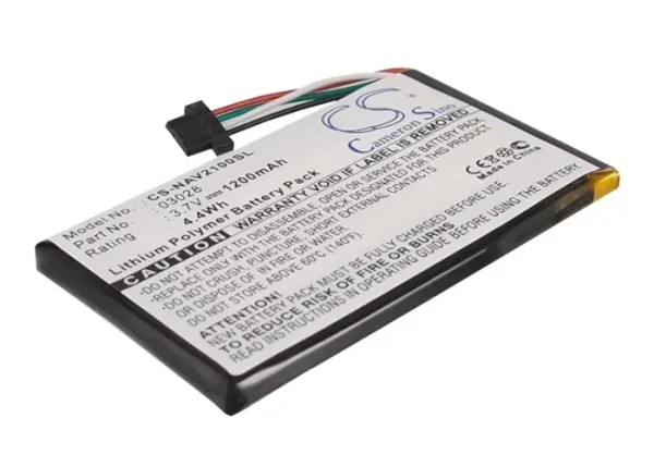 Navigon 2100 Max, 2110 Max, 2120, 2120 Max Series Replacement Battery 1200mAh - Image 4