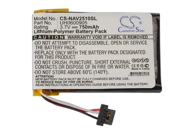 Navigon 2510, 2510 Explorer Series Replacement Battery 750mAh