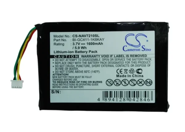 Navigon 7210, 7310 Series Replacement Battery 1600mAh/5.9Wh