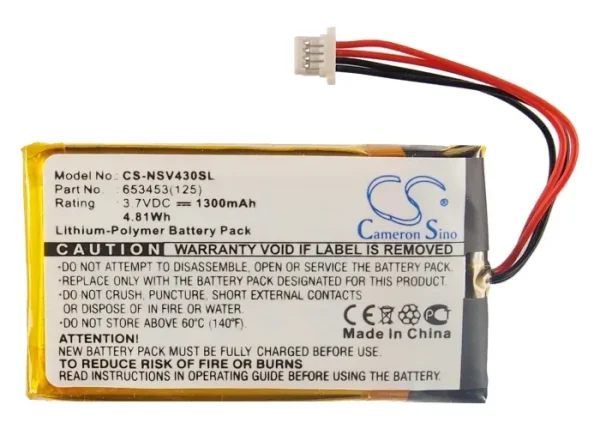 Insignia NS-NCV43 Series Replacement Battery 1300mAh/4.81Wh