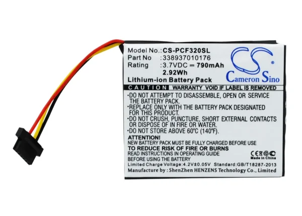 Pioneer AVIC-F AVIC-U, AVIC-F220, AVIC-F310BT, AVIC-F320BT Series Replacement Battery 790mAh / 2.92Wh