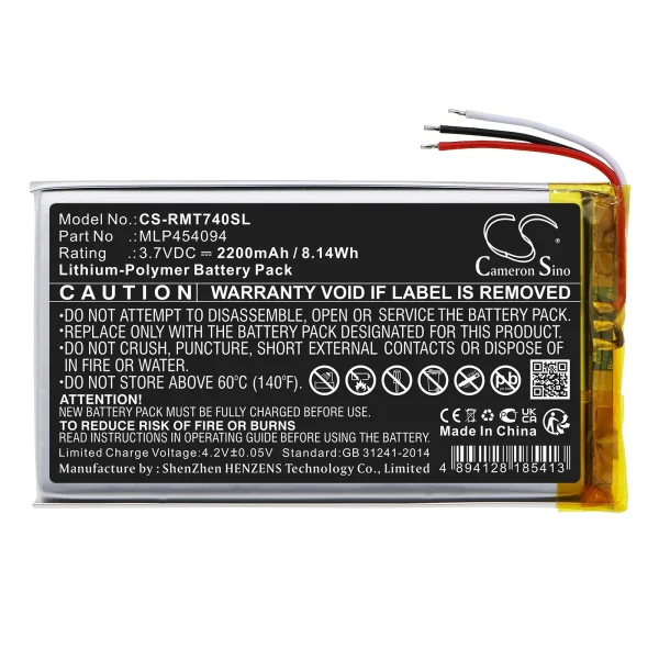 Rand McNally TND-740 Series Replacement Battery 2200mAh / 8.14Wh