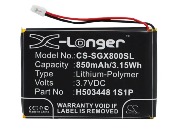 SkyGolf SkyCaddie Aire, SkyCaddie Aire 2, SkyCaddie Aire II, X8F Series Replacement Battery 850mAh / 3.15Wh