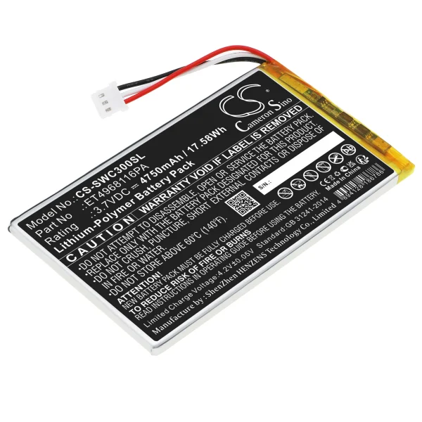 Swing Caddie SC300, SC300 Portable Golf Launch Mon Series Replacement Battery 4750mAh / 17.58Wh - Image 4