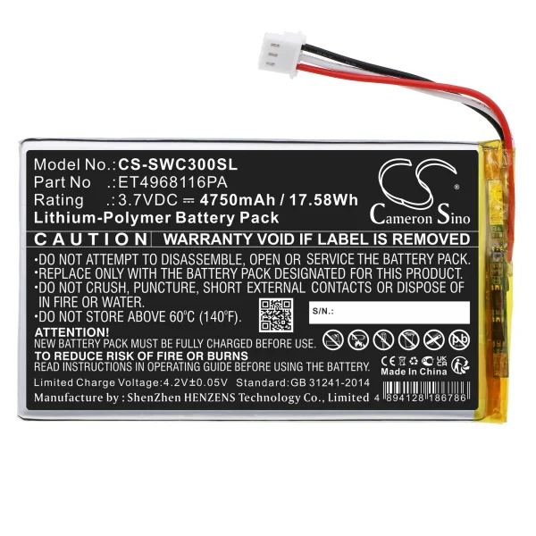 Swing Caddie SC300, SC300 Portable Golf Launch Mon Series Replacement Battery 4750mAh / 17.58Wh