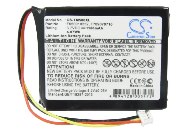 TomTom 4K00.100, 4N00.004, 4N00.004.2, 4N00.005 Series Replacement Battery 1100mAh / 4.07Wh