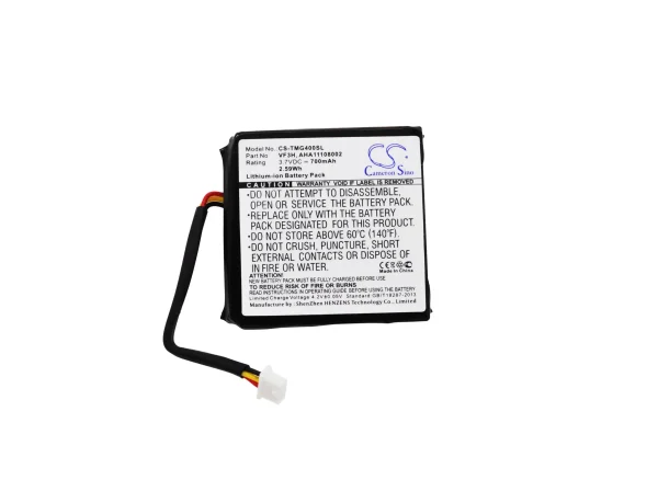 TomTom Go 400 4.3", Go 400 Touch, Via 110 Europe, Series Replacement Battery 700mAh / 2.59Wh