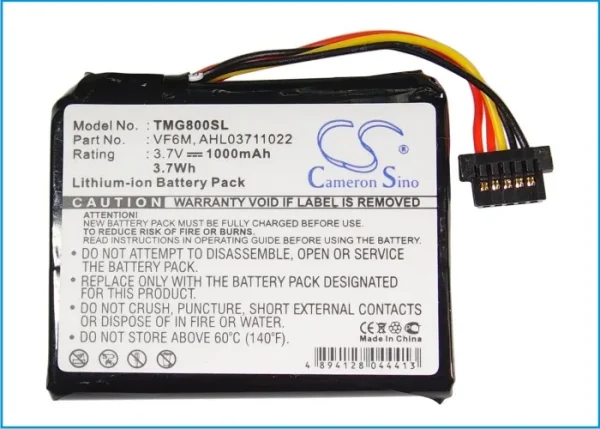 TomTom 4EH45, 4EH51, 4EH52, 4EJ41 Series Replacement Battery 1000mAh / 3.70Wh